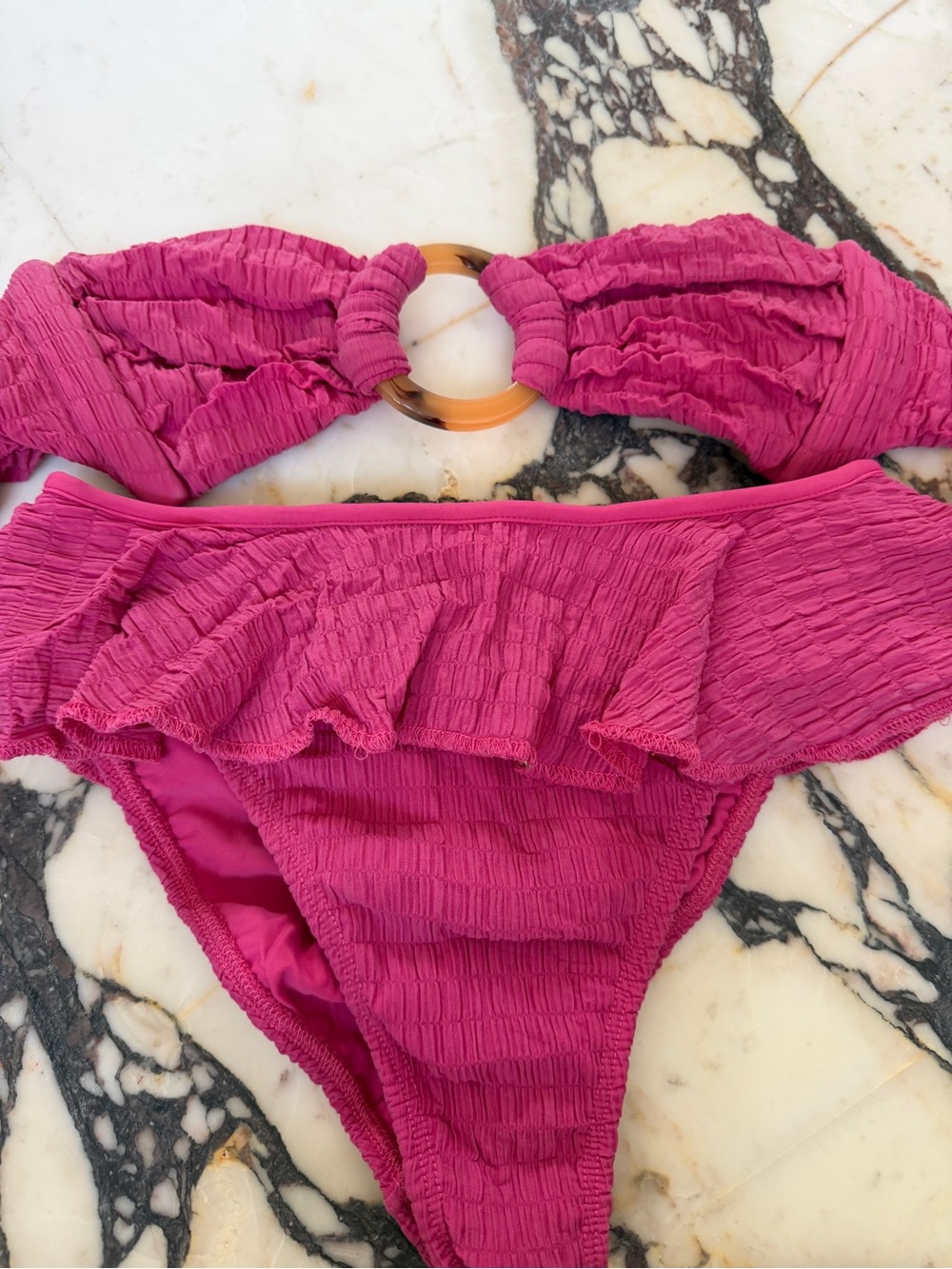 Montce Pink Ruffle Bikini - Picture 2 of 5